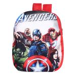 Kuber Industries Marvel Avengers School Bag | Velvet Kids School Bags | Student Bookbag | School Bag for Girls & Boys | School Backpack for Kids | 2 Compartments | Red