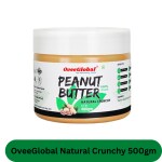 OveeGlobal 100% Pure Natural Sugar Free Crunchy Peanut Butter 500gm