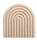 HomeCloud Beige Silicone Place Mats 15.0 Centimeter 2.0 Centimeter Silcone Coaster