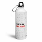 Indigifts Water Bottle for Cricket Players Start Batting Cricket Quotes Printed Aluminium Water Bottle 750 ml, Cricket Bottle for Men, Cricket Bottle, Water Bottle For Gym, Water Bottle for Sports