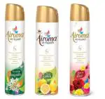 Airoma Air Freshener Spray for Home and Office - Fruity lemon Breezy Lavender fragrent jasmin (Pack of 3, 225ml each) | Long-lasting Fragrance