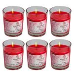 KRISHNA ALO Soy Wax Rose Scented Glass Candles for Room Decoration, Festival, Candle Night Dinner & Birthday.(Pack of 6, Pink) 45 g Each