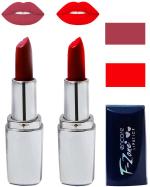 OUR BEAUTY Multicolor Creamy Matte Moisturising Lipstick Ks59, 9 G (Set Of 2)