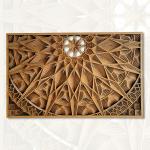 Gloridec Wooden 3D Laser Cut Decorative Mandala Wall Decor | Decorative Multi Layered Rectangle Mandala Wall Art, Living Room Wall Hanging (Sun Rays Mandala) (18
