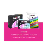 Kadam Fabric Dye Colour, Shade No 05 Pink 50g Pack of 10 Single Color Pouches ,Includes Color Fixer ,Kadam Pakka Rang