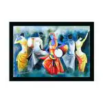 Dharvika Innovations Multicolor Synthetic Modern Art Painting Sparkle Coated Home Decorative With Frame, 14 X 20 Inch