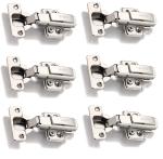 4-YOU Silver Stainless Steel Inset 3D Hydraullic Clip On Concealed Hinges - 15 Degree Crank (pack of 3)
