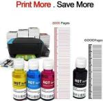 GPN PRINT HP 310 315 319 410 415 419 5810 5820 5821 Inktank PrInters Black and Tri Color Combo Ink Bottle (Pack of 4)
