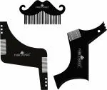 Park Daniel Mustache, Boomerang Z Shaper And Boomerang Line Shaper Beard Comb For Beard Shaping And Styling (Pack Of 3)