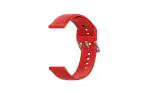APP DROID Silicone 19mm Replacement Band Strap with Metal Buckle Compatible with Noise Colorfit Pro 2, Boat Storm Smart Watch & Watches with 19mm Lugs (Red)