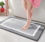 Roseate Modern Super Soft (40x60 cm) Super Absorbent Microfibre Bath Mat (Grey) Pack of 1