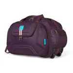MEDLER Derben Nylon 55 litres Waterproof Strolley Duffle Bag- 2 Wheels - Luggage Bag (Purple)