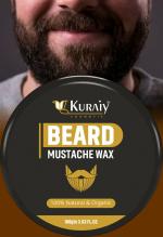 KURAIY 100% Beard Softener Professional Styling For Gloss Finish, Healthy Beard Growth Hair Wax (100 g)