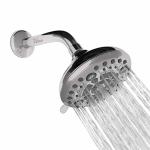 Fossa Fixed Shower Head | High Pressure Showerhead 6 Spray Settings 5 inch Adjustable Shower Head Saturating Massage bubbling saturating&Massage saturating&bubbling Water Saving Spray