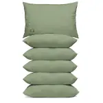 THE WOOD WHITE Microfiber Light Green Soft Pillows Pack of 6. 16 x 24 Inches