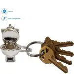 StealODeal Silver English Toilet Seat Stainless Steel Key Chain