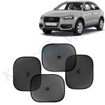 Kingsway Car Curtain Sticky Sun Shade Universal Use for Audi Q3, 2015 Onwards Model, Color : Black, Mesh, Pack of 4 Piece Car Sun Shades Blinds Cover