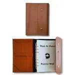 Giftana Vegan Leather Notebook Diary with Button Closure, Organizer Diary for Office Personal Daily Planner Notebook Diaries, A5 Size, 162 Pages, Diary Gift for Men and Women, Gifts for Employee - Brown