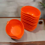 Inpro Stylish, Durable, and Ideal for Everyday Use Plastic Small Snack Bowl Pack of 12 In Orange Color