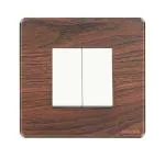 Kolors 4 Module Ebony Walnut Cover Plate, Premium Modular Switch Plate & inner plate [Kredo Java] [Compatible only with KREST & KREDO Switches] [Package contains only cover plate & inner plate]