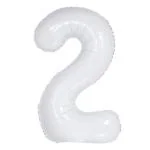 Bubble Bells large 2/Two Number Foil Balloon 32 inch in White color for happy birthday ,anniversary, party decoration |number 2 foil balloon white|32 inch foil balloon | decoration items.