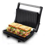 Pringle Gm 721 1000 Watt 2 Slice Non-Stick 180 Deg Rotation Sandwich And Panini Toaster Griller, Black