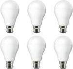NIPSER 9 W Round B22 LED Bulb (White, Pack of 6)