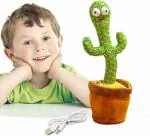 MACHSMART Hindi Song TikTok Dancing Cactus Plush Toy USB Charging,Sing 120pcs Songs