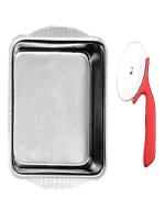 Wofier Aluminium Square Shape Cake Mould With Plastic Handle Pizza Cutter