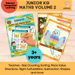 Edsmart Junior KG Maths Book Vol 2 - Kids Activity 4+ Years / CBSE LKG Maths books for kids / Kindergarten Maths Activity Text Books / Picture books for kids [64 pages]/ Teaches Numbers, Numbers in Words, Addition & Subtraction