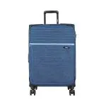 Safari Duvet TSA Lock 8 Wheels 81 Cms Large Check-in Trolley Bag Soft Sided Polyester 360 Degree Wheeling System Luggage, Trolley Bags for Travel, Suitcase for Travel, Blue