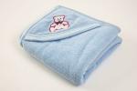 NAMAN Light Blue Self Design Polyester Crib AC Blanket (90 X 79 cm)