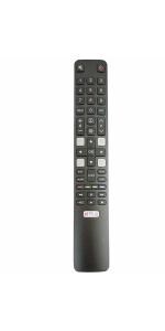 NixGlobal RC802N YA12 65X4US 85X6US 65C6US Smart Remote Compatible with TCL SMART LED LCD TV Remote Controller (Black)