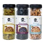 Tikhalwale Dry Fruits Combo Pack of Walnut Kernels, Cashew, Almond
