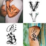 Ordershock Waterproof VB Name Letter Temporary Body Tattoo