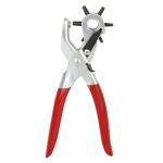 CHIRAG DISTRIBUTION Leather Belt Hole Punch Pillar with Multi Tool Manual Belts Puncher Maker Machine Red & Silver