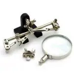 UP TO DATE PRODUCTS Third Hand Soldering Solder Iron Stand Magnifying Tool