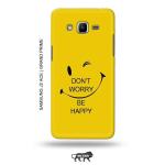 Tweakymod Printed Funny FAce Yellow Back Cover For Samsung J2 Ace