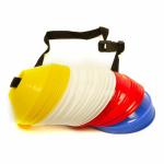 AS Ultimate Agility Training Set: 40 Saucer Cones with Shoulder Strap for Soccer, Football, and Field Marking - Ideal for Speed and Precision Drills