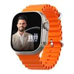 MEERtronics Watch 8 Ultra Series 9, Large HD Display with Bluetooth Calling Smart Watch for men, Rotating Crown, HR, BP & Sleep Monitoring, Wireless Charging Smartwatch (Orange)