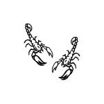 SIMPLY INKED New Mini Scorpion Temporary Tattoo, Designer Tattoo for all (New mini scorpion tattoo) Pack of 2