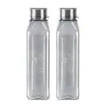 Milton Plastic Grey Prime 1000 Pet Water Bottle (Set Of 2)