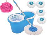 SP Creation Plastic Bucket Mop With 4 Refill 1 Loofah