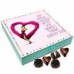 Chocholik My Heart Dances with Joy When I Think About You Chocolate Box, 9 Piece, 108 G