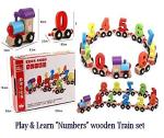 Play & Learn Number Wooden Digital Colorful Number Train - Educational Toys for 2 Year Old , Vehicle Pattern 0 to 9 Number Learning, Creative Learning Toys for Kids Best Gift