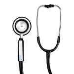 Life Line Max Plus Stethoscope - Single Diaphragm Aluminum With Silver Matte Finish Chest Piece For Adult - Y Tube
