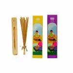Help Us Green Pure Agarbatti Combo Pack || Pack of 2 (40 Sticks Per Pack) || 2 Signature Fragrances Citronella, Lavender || Floral Natural Incense for Puja, Meditation, Freshness, Happy Vibes