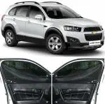 Able Dotnet Car Magnetic Sun Shade Curtains with Zipper for Chevrolet Captiva Set of 6 Pcs