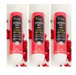 Roots Botanix Natural Freshness Brightening Body Wash 100% Natural Ingredients, Liquid Shower Gel for Glowing Skin (Rose 200 ML Pack-3)