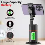 JAINPLIC Auto Face Tracking Tripod, 360 Rotation Mobile Holder for Smart Video & Photo Shooting with Remote, No App Needed